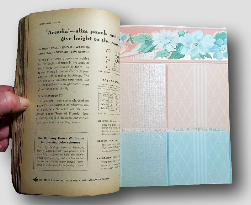 Thumbnail: Vintage 1947 - Sears Roebuck & Co Color Perfect Wallpaper Catalog