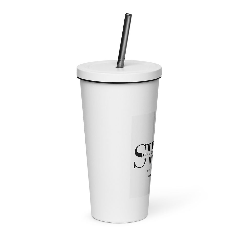 Thumbnail: S.W.I.M. Insulated tumbler with a straw