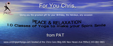 Smiling Spirit Yoga Gift Certificate