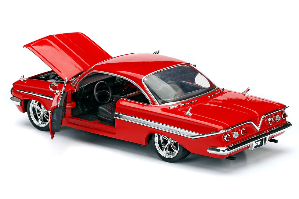 Thumbnail: 1/24 | FF | FF8 1961 Chevrolet Impala  | Glossy Red  | Window Box