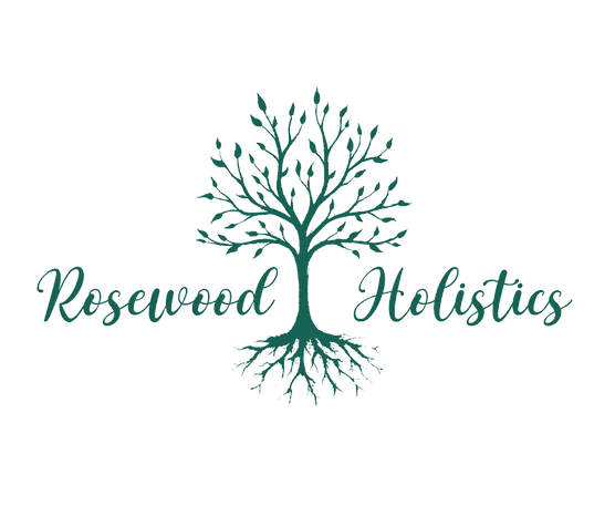 tree of life company logo with text rosewood holistics