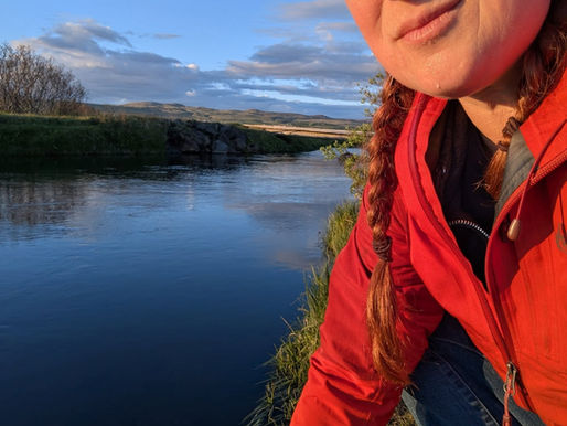 Drinking wild water in Iceland