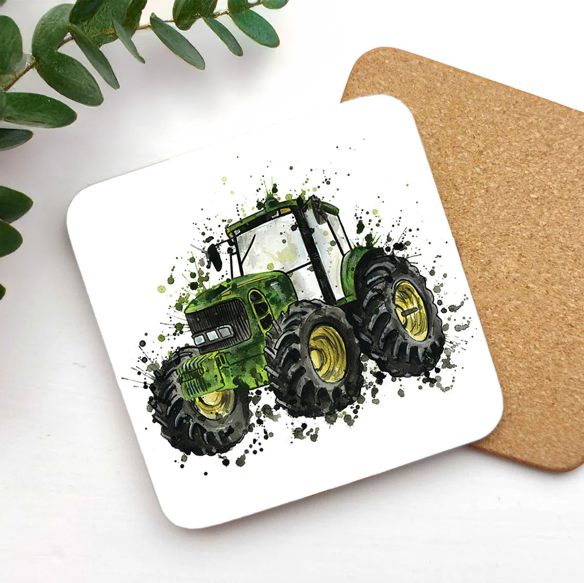 Splatter Green Tractor Coaster