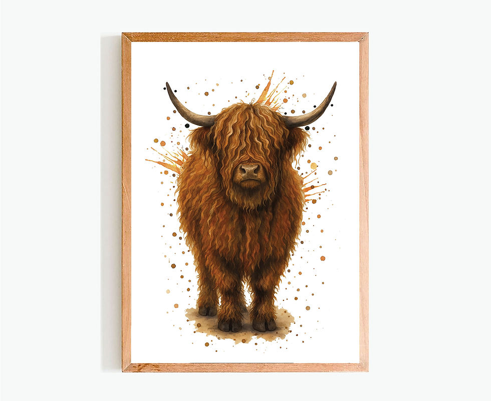 Orange Helian Coo Print