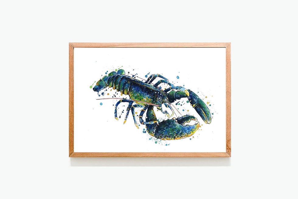 Splatter Lobster Print