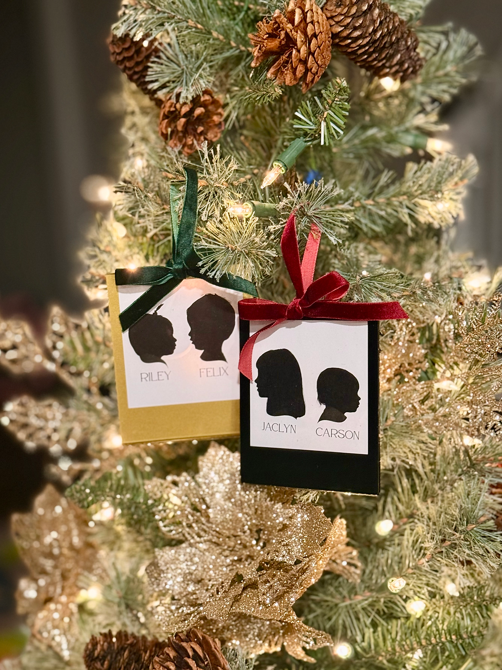 Thumbnail: Double Silhouette Polaroid Ornament