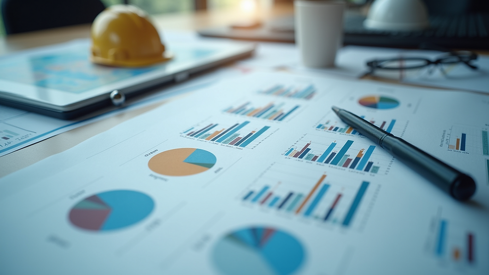 Close-up view of construction project management software interface