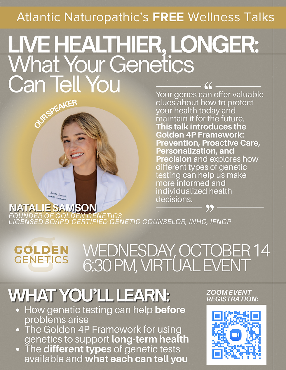 Live Healthier, Longer: What Your Genetics Can Tell You with Natalie Samson of Golden Genetics