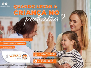 Quando levar a criança ao pediatra?