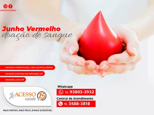 Junho Vermelho - doar sangue salva vidas