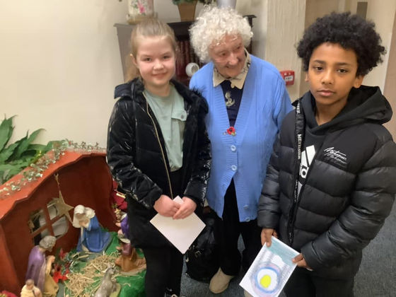 Mini Vinnies visit St Joseph's care home