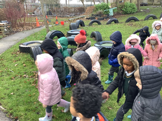 Reception go on a bear hunt!