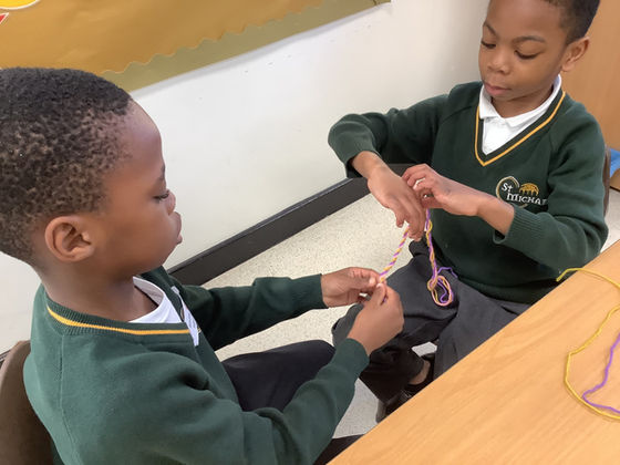 Year 1 and Year 4 Friendship bracelets