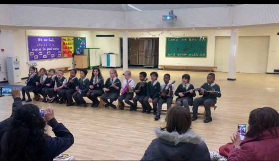 Ukulele group performance