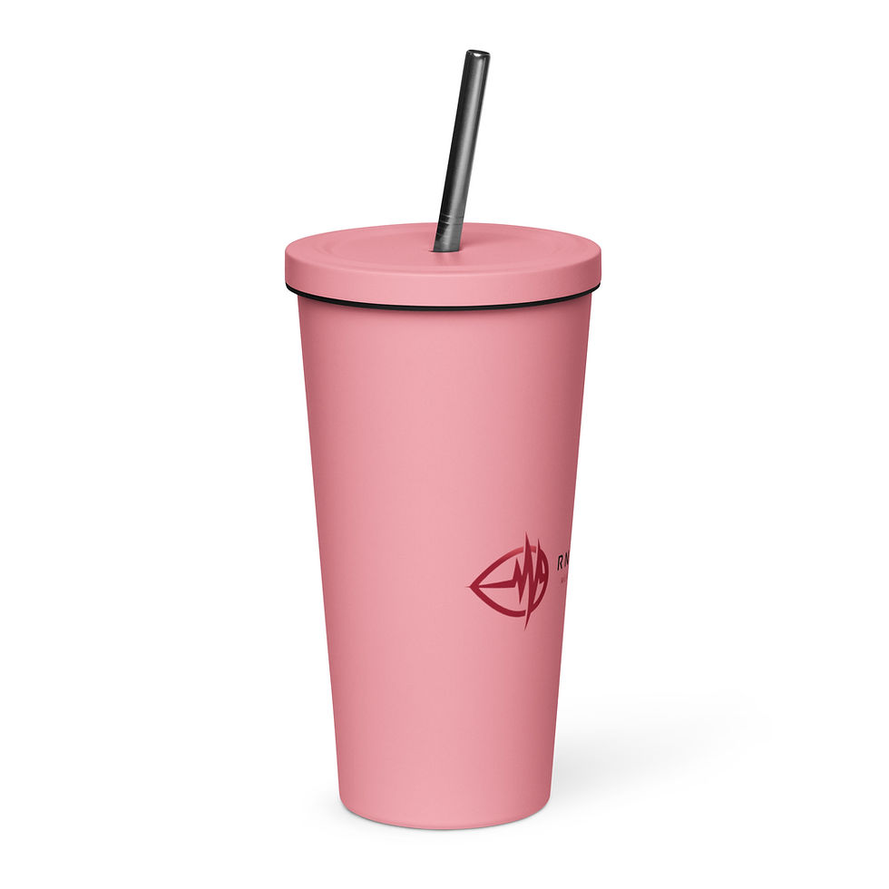 Thumbnail: Pink Tumbler with Straw