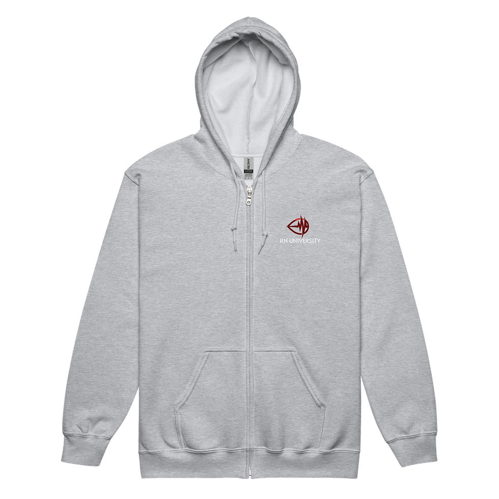 Thumbnail: Unisex Light Grey Zip Hoodie
