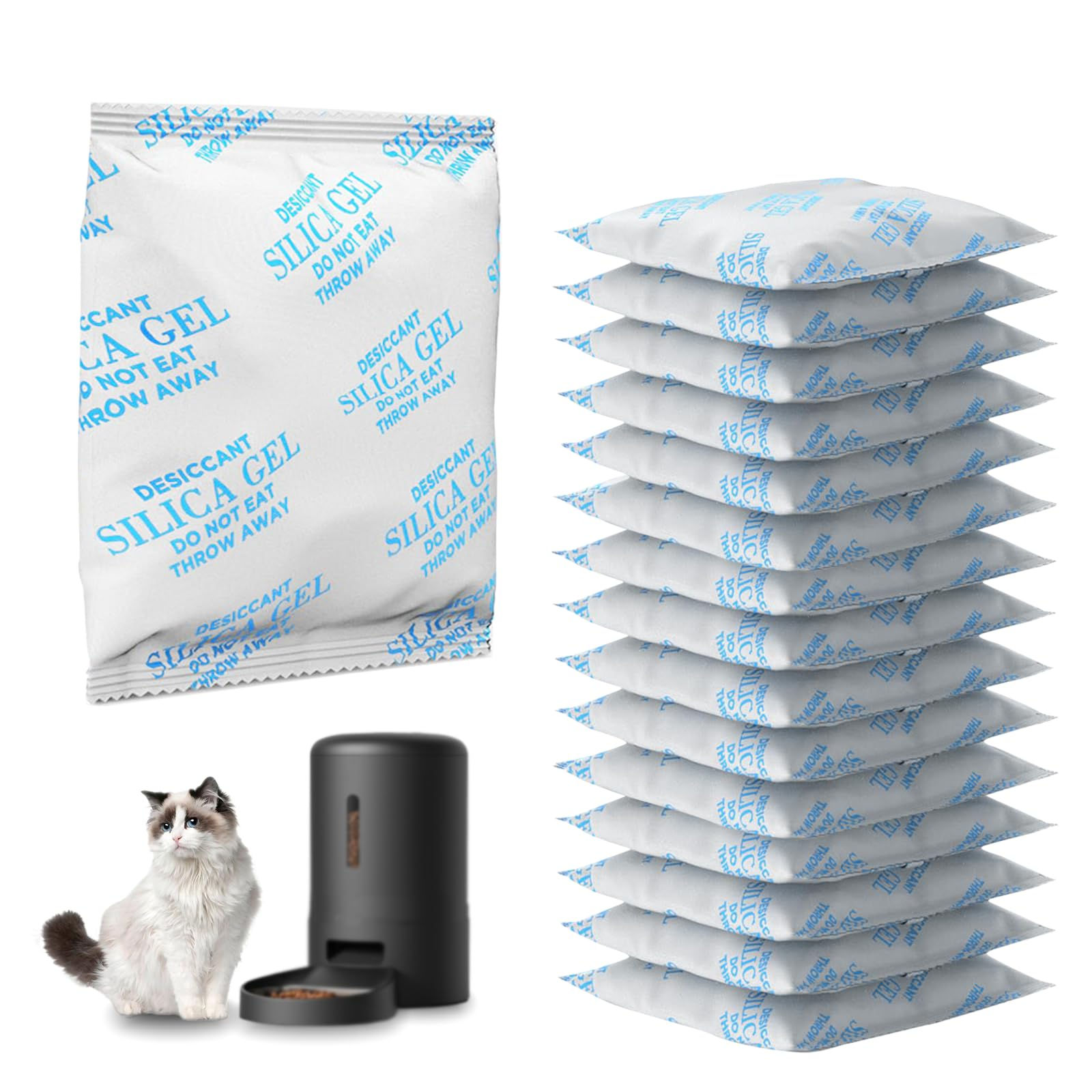 16 Pack Pet Food Desiccant Bag Compatible with PETLIBRO/PETKIT Automatic Cat Fee