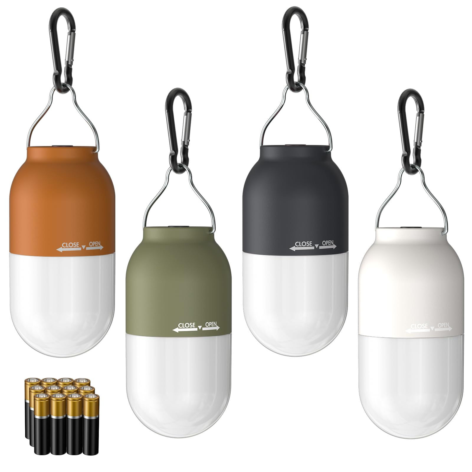 RECHOO Camping Essentials 4 Pack Camping Lantern for Power Outages Portable Camp