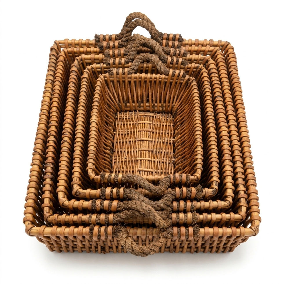 Thumbnail: Multi-Functional Willow Baskets Full Collection -5 Pieces Set