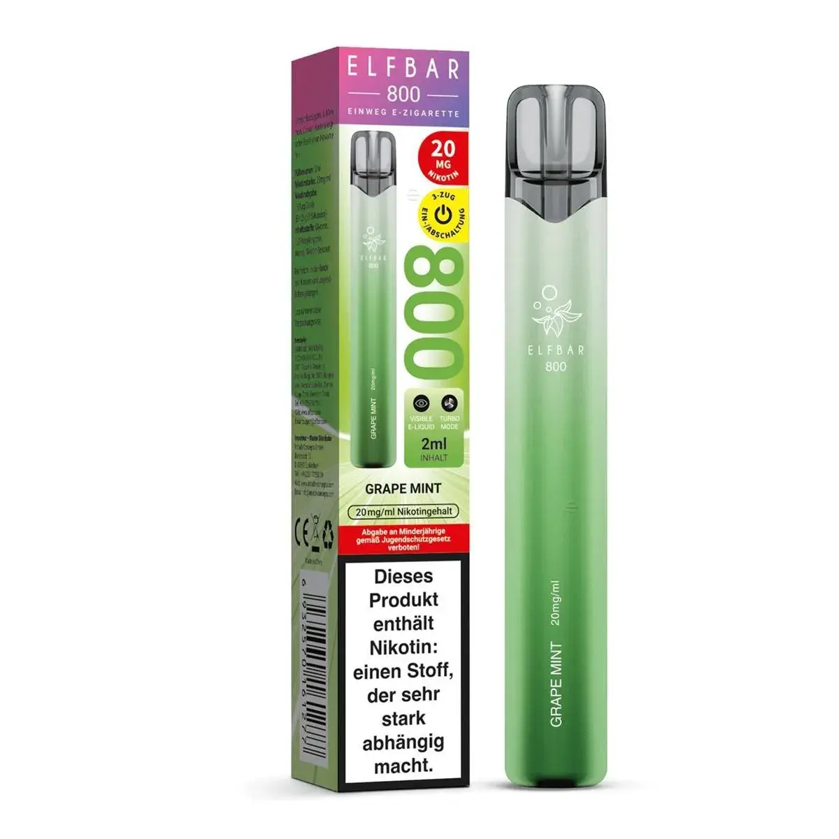 Elfbar 800 - Grape Mint - Einweg-Vape