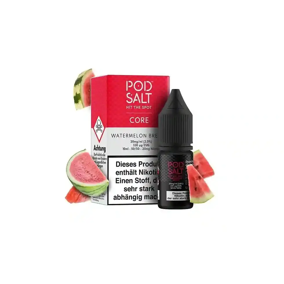 Pod Salt Liquid - Watermelon Breeze - 20mg Nikotin Core 10ml