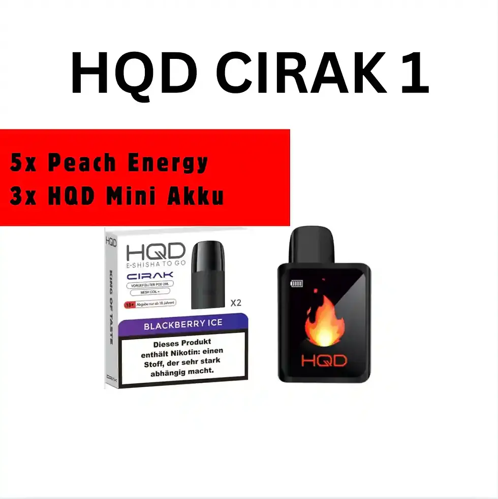 HQD Pods Cirak 1 - 5x Blackberry Ice 3x Mini Akku