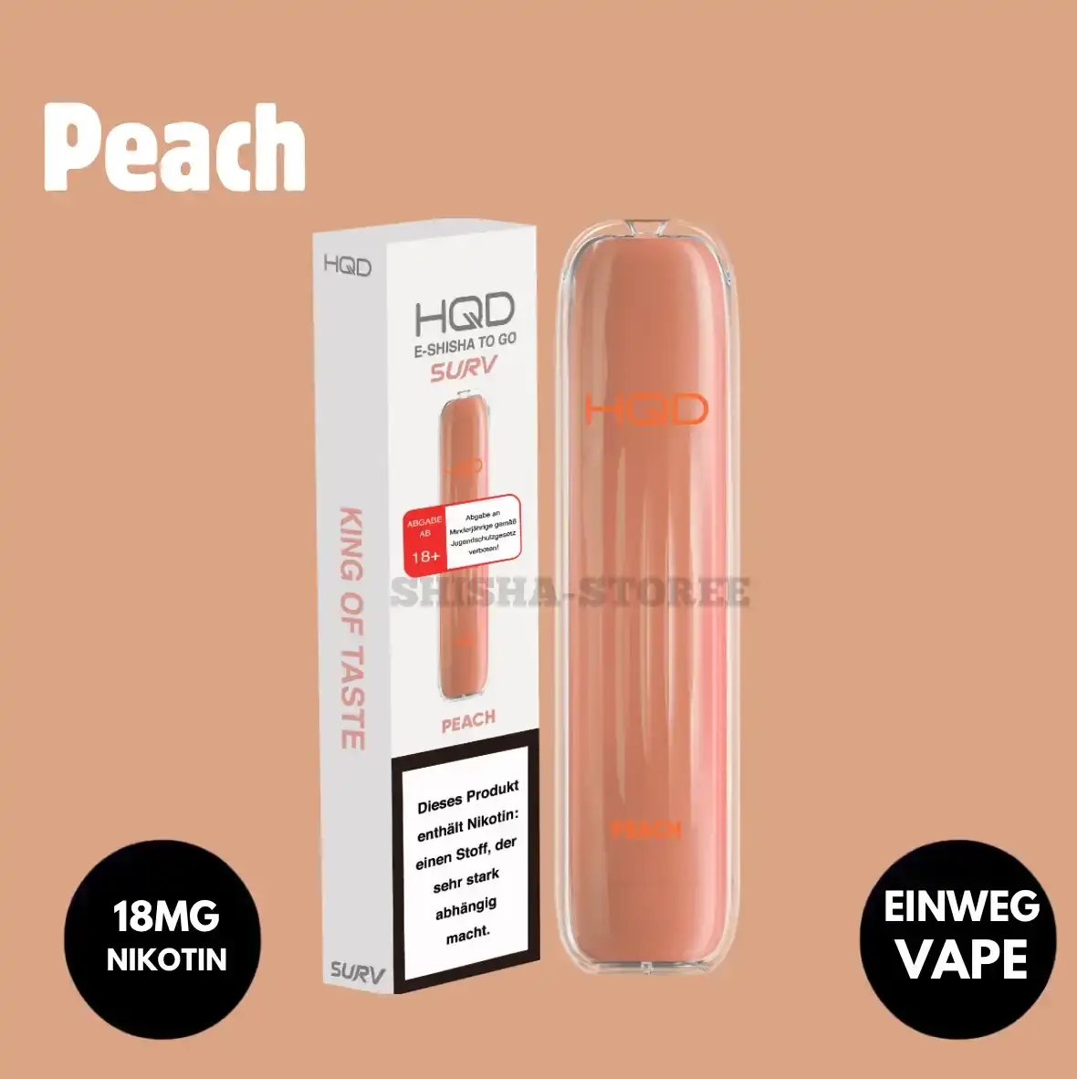 HQD Surv - Peach 600 Vape