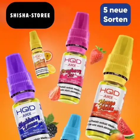 HQD Liquid Juice - 5 neue Sorten