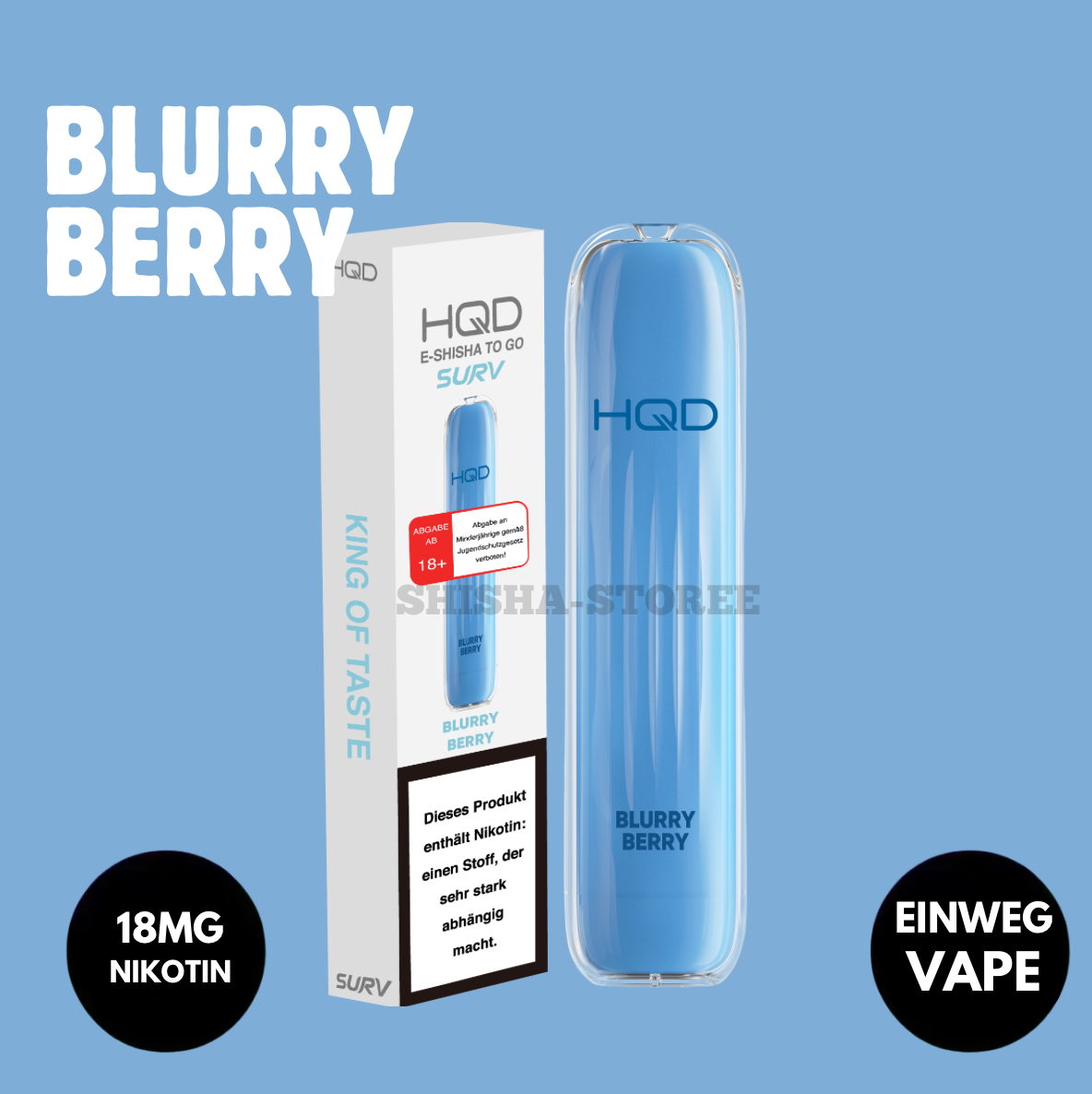 HQD Surv - Blurry Berry / Blue Razz 600 Vape