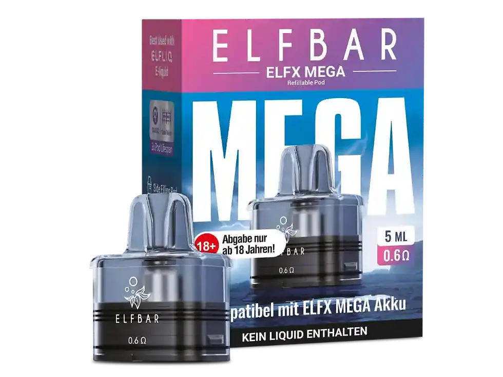 Elfbar ELFX Mega Ersatzpod 5ml - 0,6 Ohm Dual Mesh (RDL & MTL