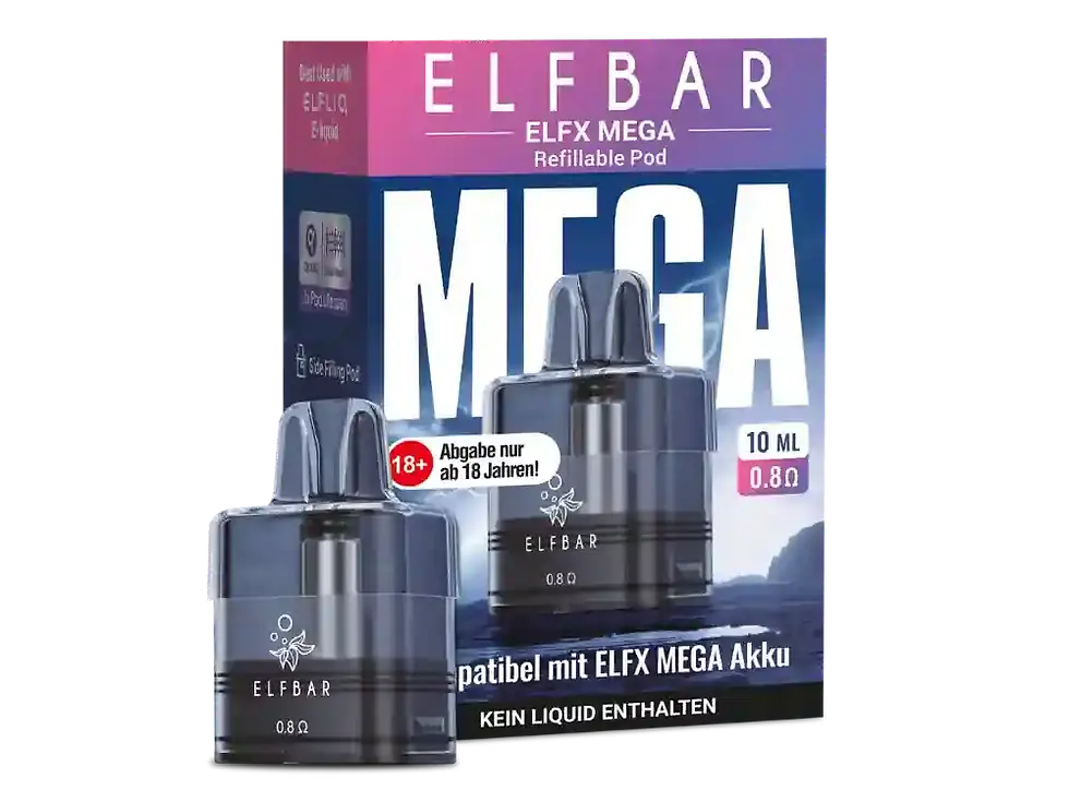 Elfbar ELFX Mega Ersatzpod 10ml - 0,8 Ohm Dual Mesh (RDL & MTL)