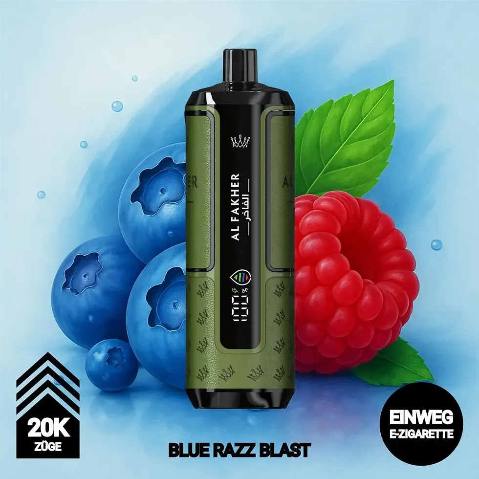 Al Fakher 20K - Blue Razz Blast - Crown Bar Hypermax