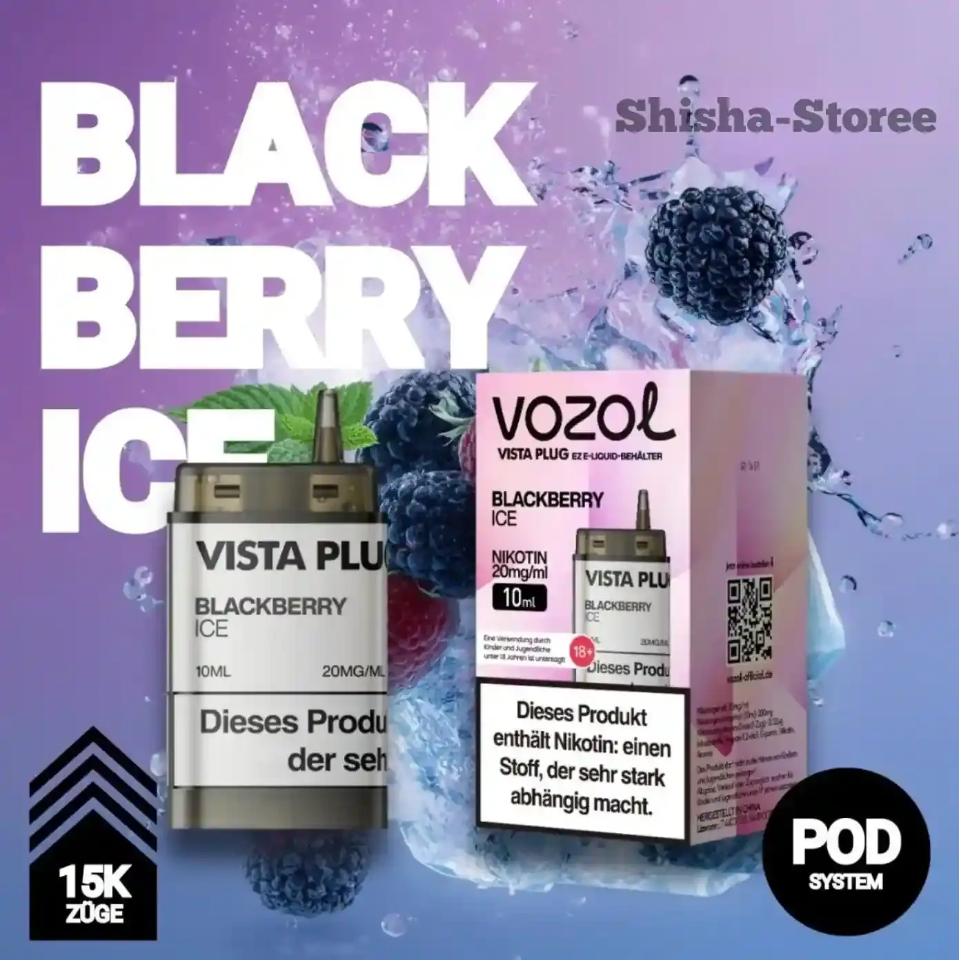 Vozol Vista Plug EZ - Blackberry Ice - Pod