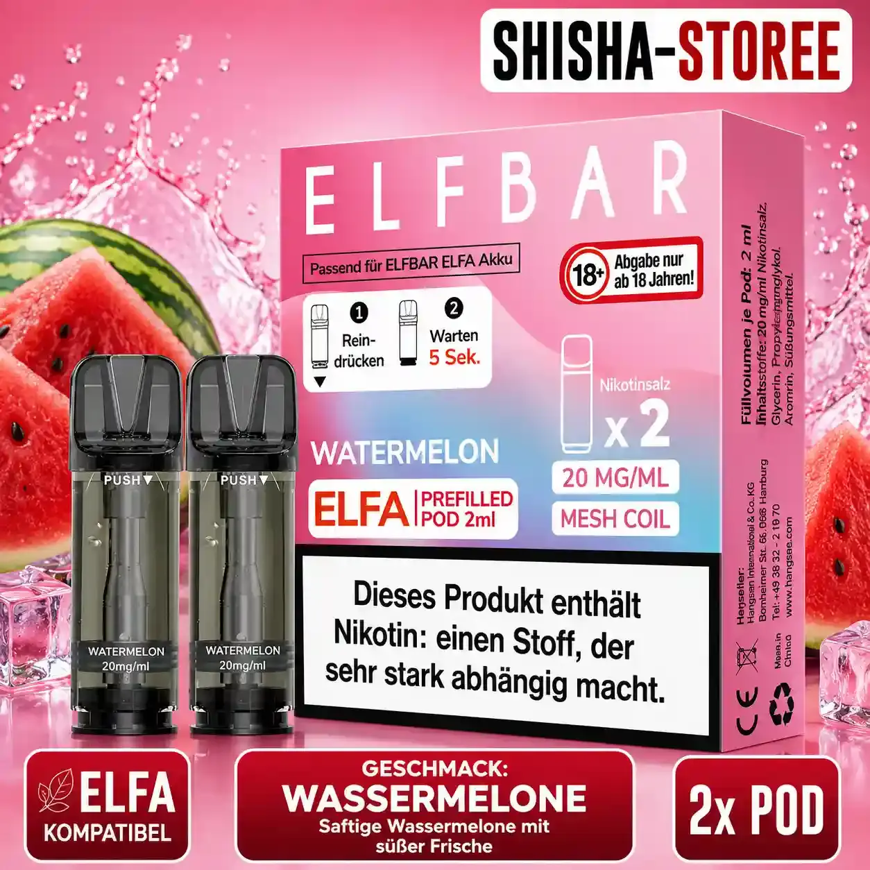 Elfbar ELFA Pod - Watermelon 2er
