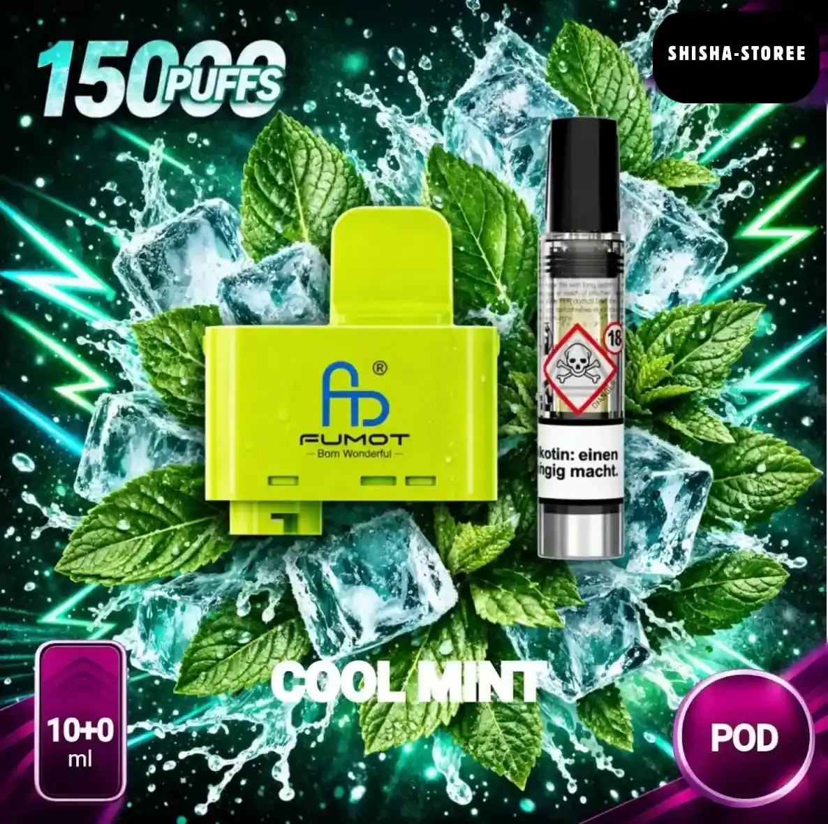 RandM Tornado 15K Pod - Cool Mint (10ml) - Big Puff
