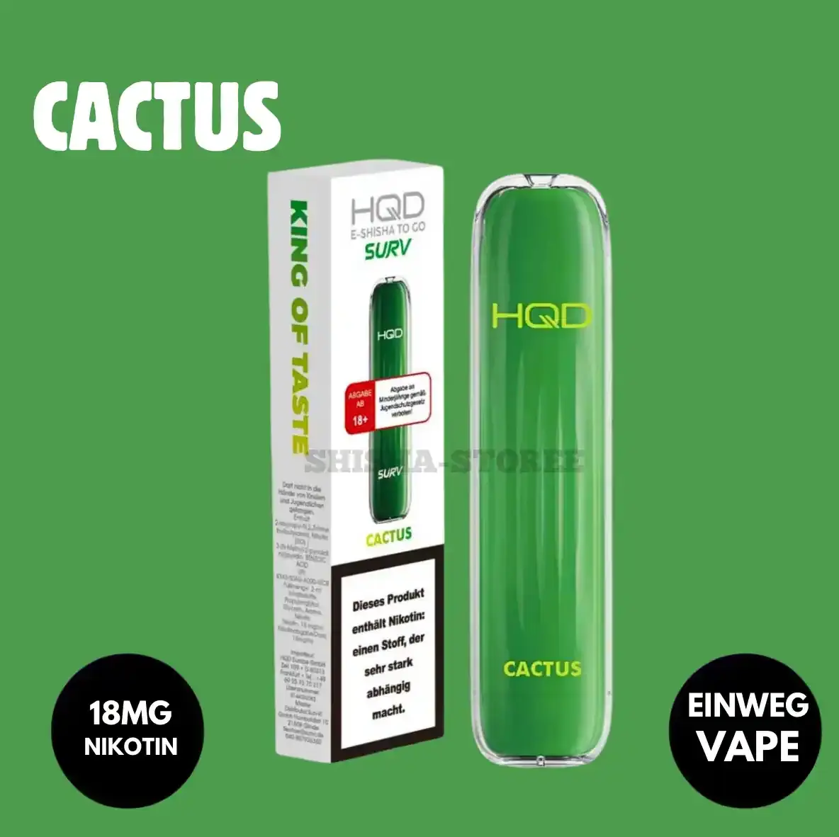 HQD Surv - Cactus | 600 Züge - 20mg Nikotin