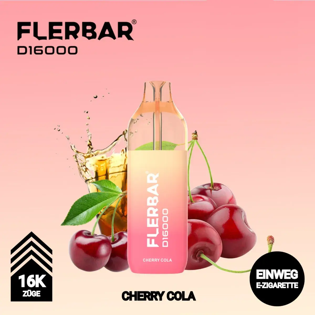 Flerbar D16000 - Cherry Cola - 10ml+2ml Pods