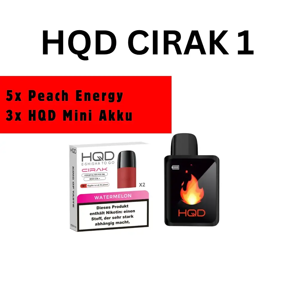HQD Pods Cirak 1 - 5x Watermelon 3x Mini Akku