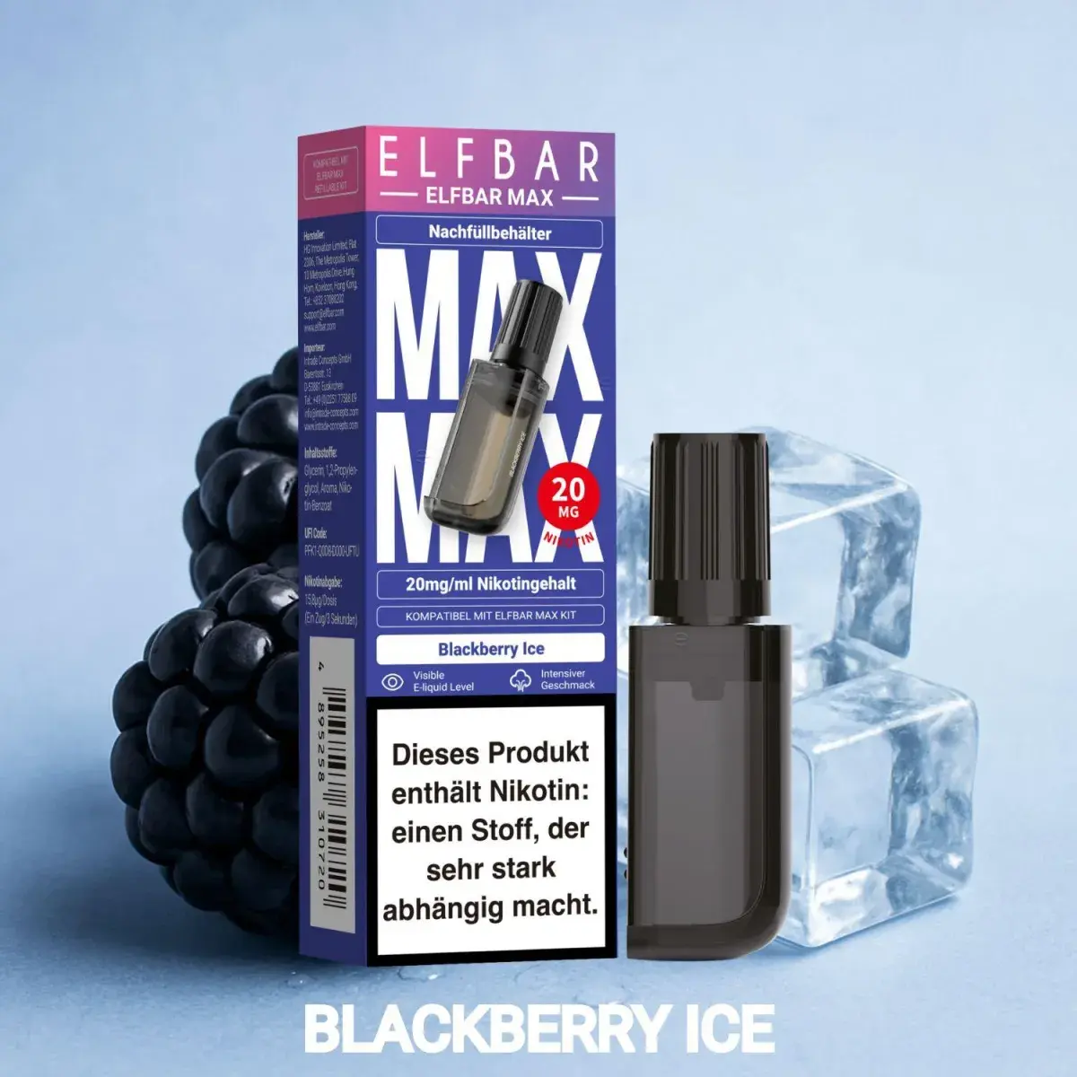 Elfbar MAX | POD | Blackberry Ice | 10ml | 6.000 Züge
