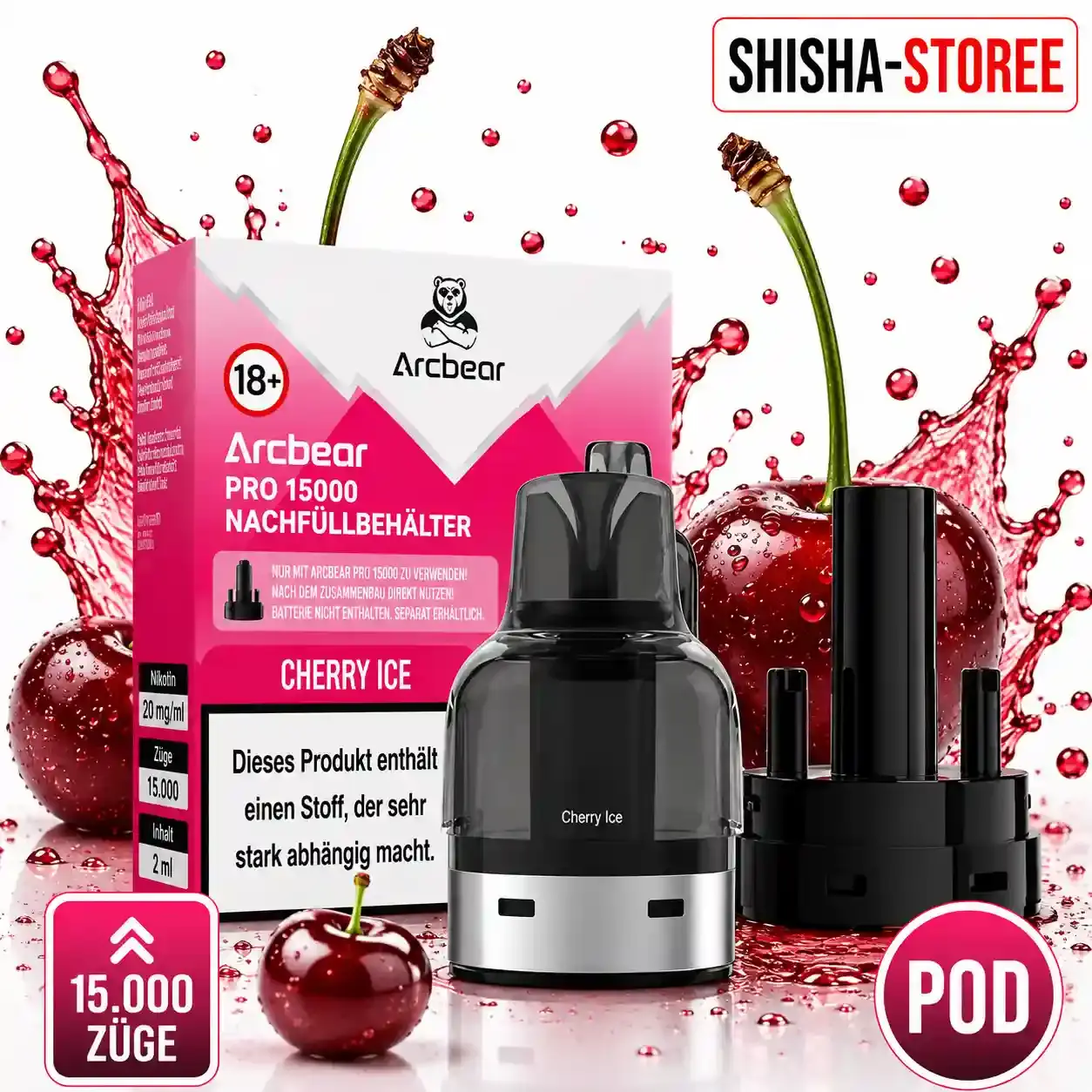 Arcbear Pro 15000 - Pod Cherry Ice + Coil