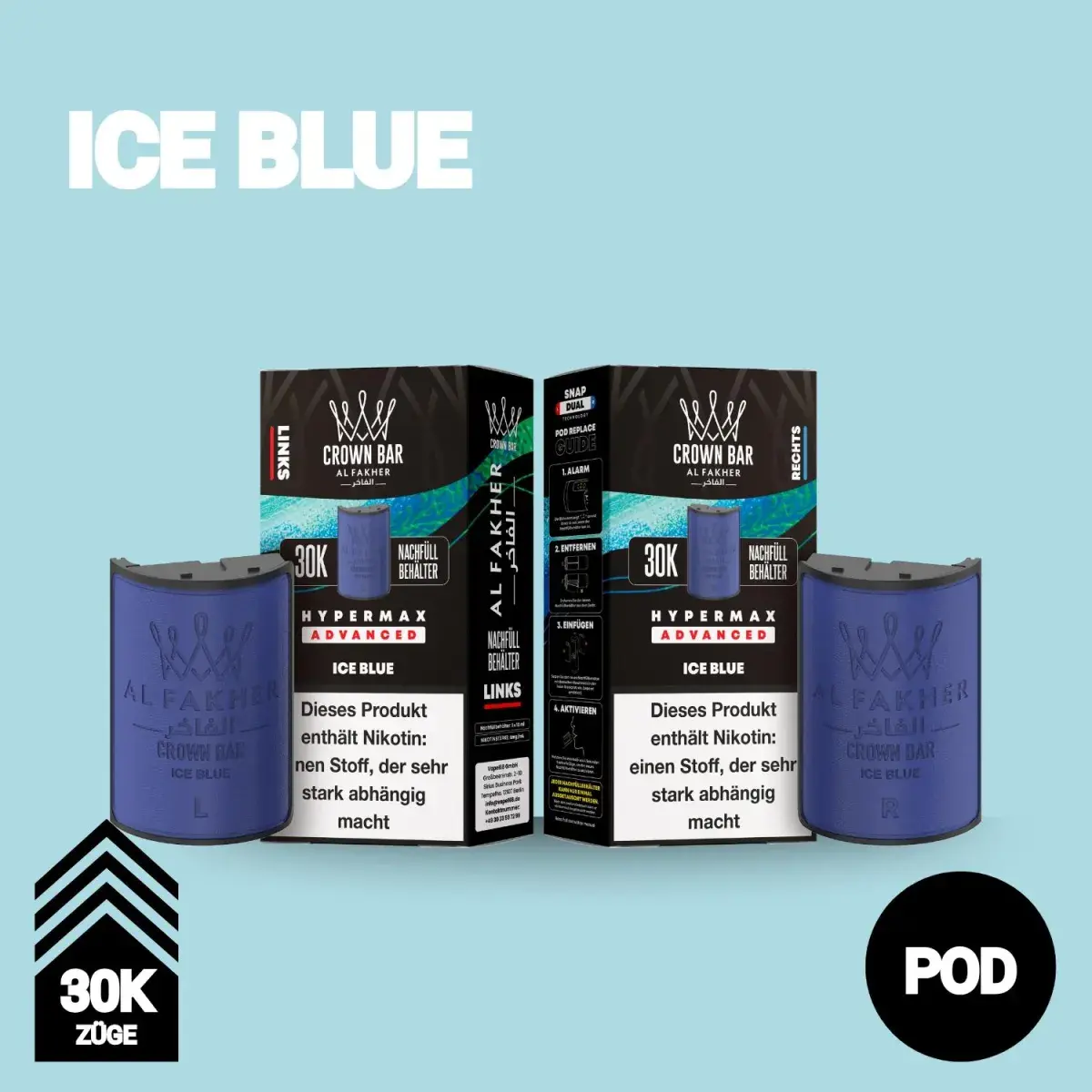 Al Fakher 30K - Ice Blue - Hypermax Pod