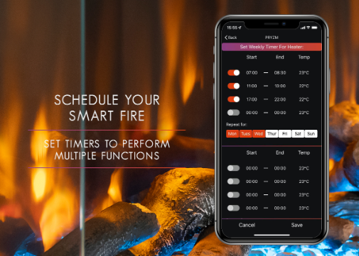 Thumbnail: Pryzm Vardo Timber Electric Fireplace 53"