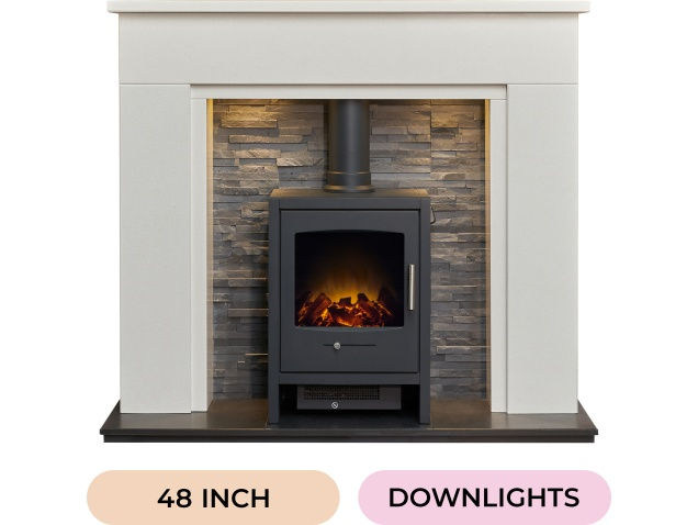 Thumbnail: Aurora Monterrey 48" Suite with downlights and Neo Electric Fire