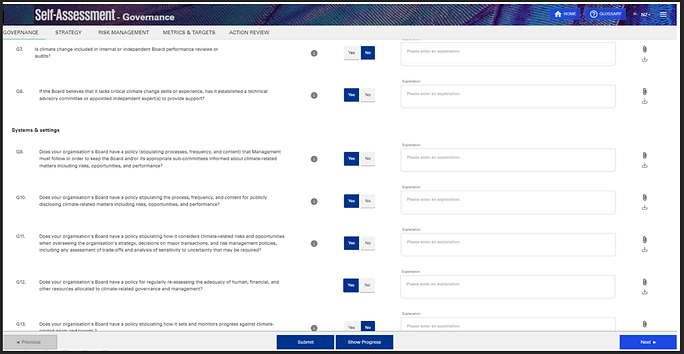 Example of Questions screen in QuantumLeap