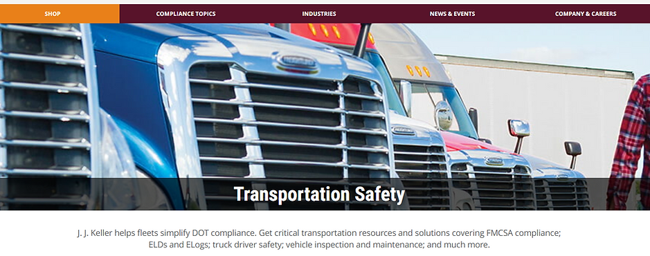 JJKeller Website Image of trucks