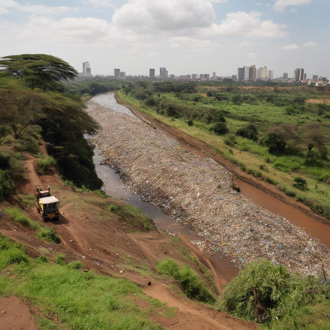 Dumping along Nairobi river