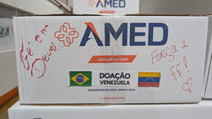 AMED doa carreta de produtos para vítimas dos terremotos na Venezuela