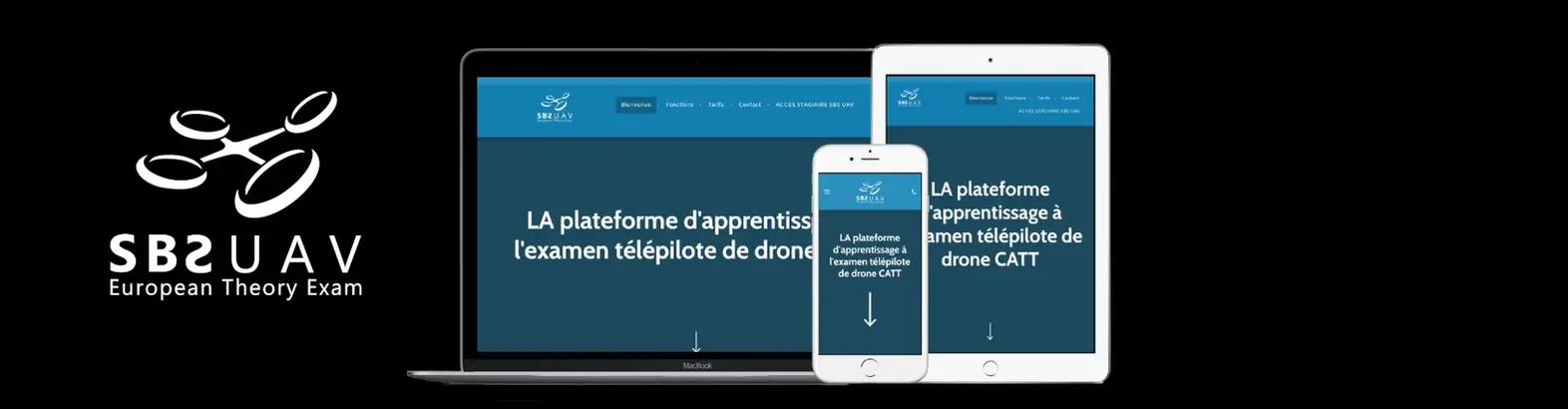sbsuav plateforme elarning révision qcm drone catt sts et open