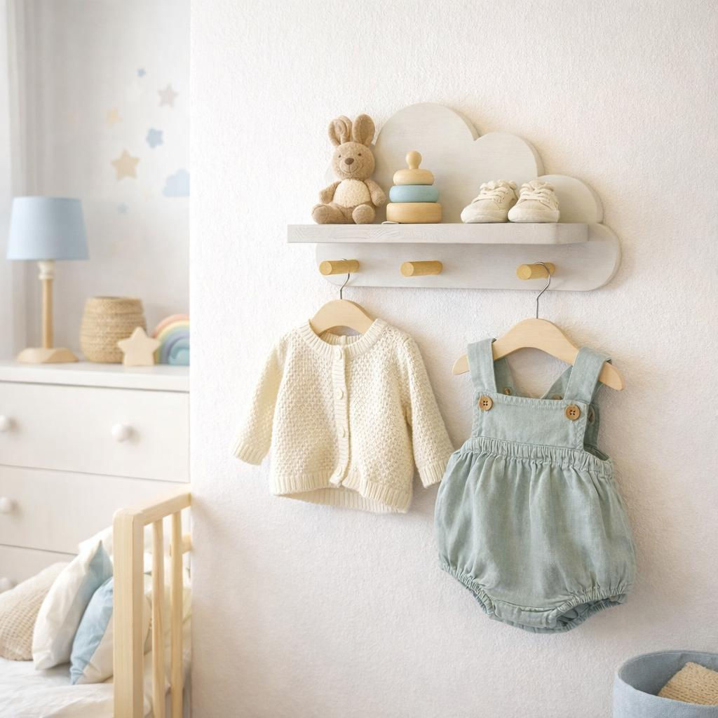 Mensola con appendiabiti "Nuvola"