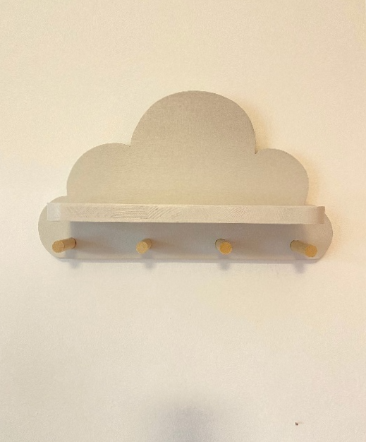 Mensola con appendiabiti "Nuvola"